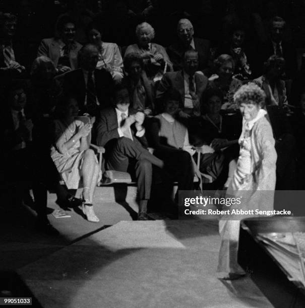 African American singer Lena Horne , performs on stage at The London House, a jazz club and restaurant located at the corner of Michigan Avenue and...