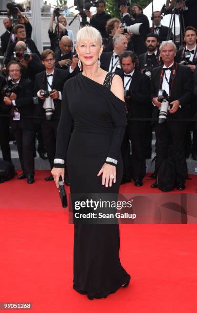 Dame Helen Mirren attends the "Robin Hood" Premiere at the Palais des Festivals during the 63rd Annual Cannes Film Festival on May 12, 2010 in...