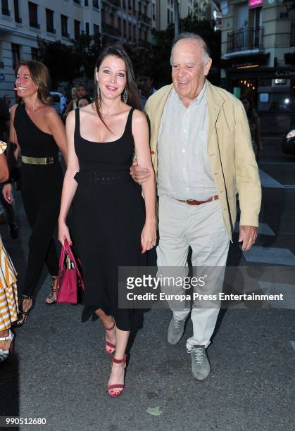 Carlos Falco and Esther Dona attend Luis Miguel's concert on July 2, 2018 in Madrid, Spain.
