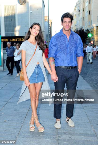 Diego Matamoros and Estela Grande attend Luis Miguel's concert on July 2, 2018 in Madrid, Spain.
