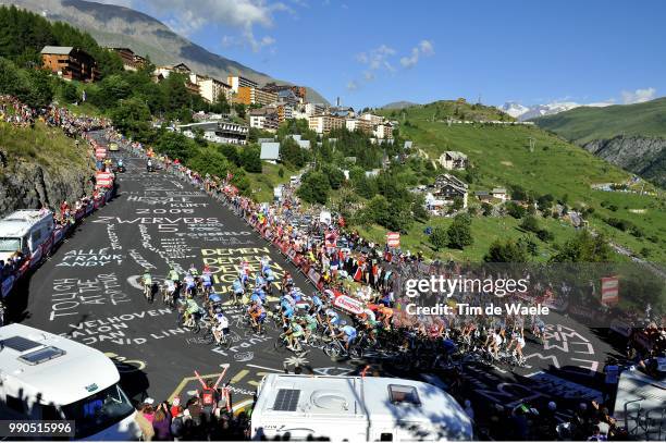 Tour De France, Stage 17Illustration Illustratie , Alpe D'Huez D'Huez, Peleton Peloton, Landscape Paysage Landschap, Mountains Montagnes Bergen...