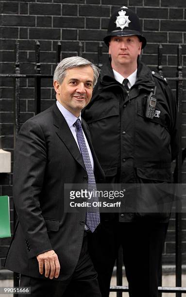 Chris Huhne, the Energy and Climate Change Secretary, leaves Number 10 Downing Street on May 12, 2010 in London, England. After five days of...