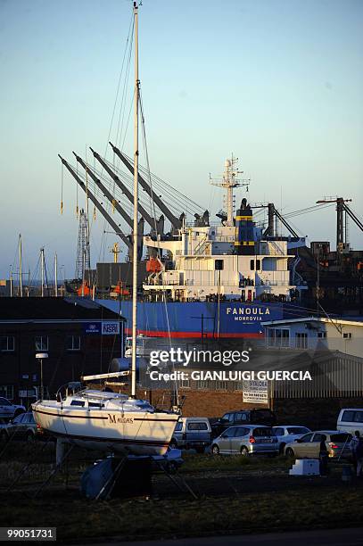 General view taken on May 12, 2010 shows the Port Elizabeth harbour from the Grahamstown highway in Port Elizabeth, South Africa. Port Elizabeth will...