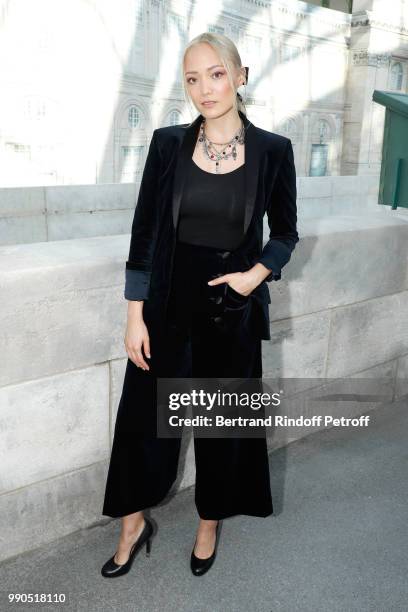 Pom Klementieff attends the Chanel Haute Couture Fall Winter 2018/2019 show as part of Paris Fashion Week on July 3, 2018 in Paris, France.