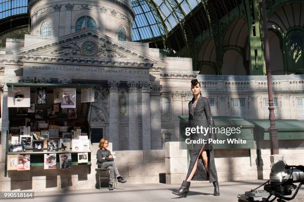 Vittoria Ceretti walks the runway during the Chanel Haute Couture Fall Winter 2018/2019 show as part of Paris Fashion Week on July 3, 2018 in Paris,...