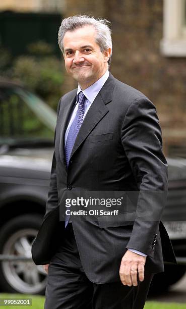 Chris Huhne, the Energy and Climate Change Secretary, arrives in Downing Street on May 12, 2010 in London, England. After five days of negotiation a...