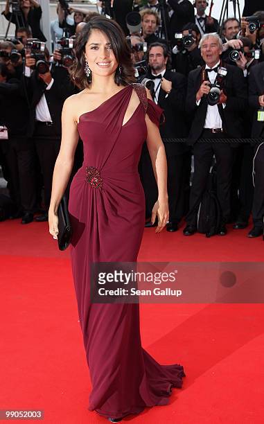 Actress Salma Hayek attends the "Robin Hood" Premiere at the Palais des Festivals during the 63rd Annual Cannes Film Festival on May 12, 2010 in...