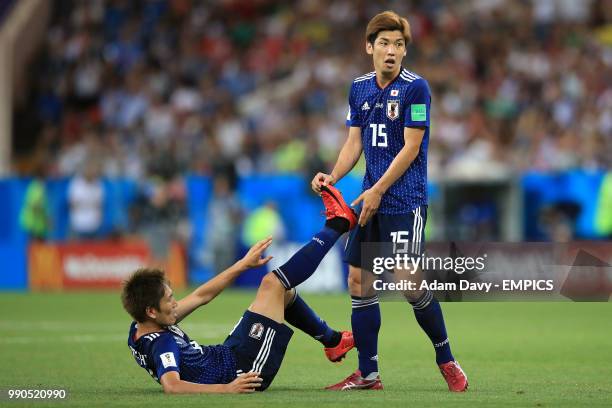 Japan's Yuya Osako Belgium v Japan - FIFA World Cup 2018 - Round of 16 - Rostov Arena .