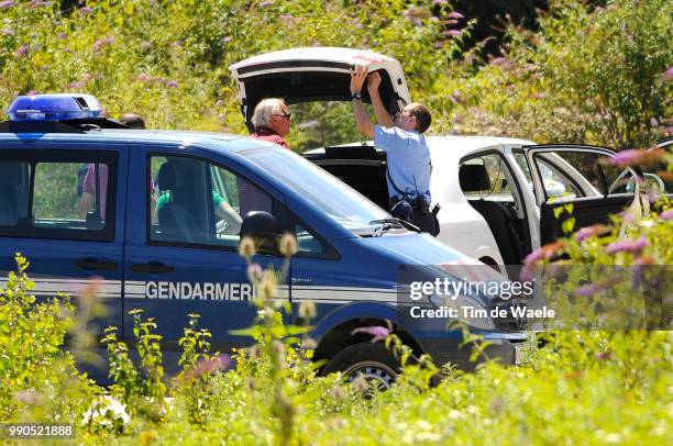 Tour De France, Stage 18Johnny Schleck Controle Douane Gendarmerie Anti Doping, Bourg-D'Oisans - Saint-Etienne Ronde Van Frankrijk, Tdf, Etape Rit,...