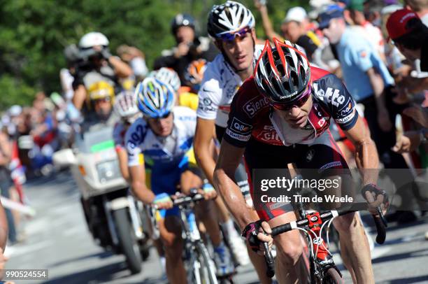 Tour De France, Stage 17 Evans Cadel , Andy Schleck White Jersey, Efimkin Vladimir , Vandevelde Vande Velde Christian , Alpe D'Huez /Embrun -...