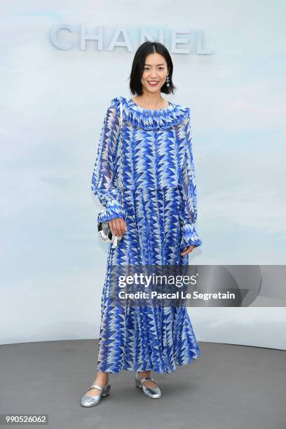 Liu Wen attends the Chanel Haute Couture Fall Winter 2018/2019 show as part of Paris Fashion Week on July 3, 2018 in Paris, France.