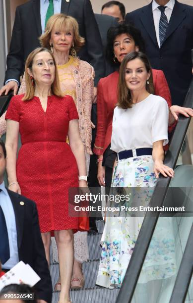 Ana Pastor, Teresa Fernandez de la Vega, Isabel Celaa and Queen Letizia of Spain attend an event organized by 'Mujeres por Africa' Foundation on July...