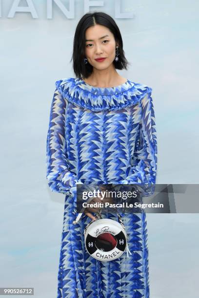 Liu Wen attends the Chanel Haute Couture Fall Winter 2018/2019 show as part of Paris Fashion Week on July 3, 2018 in Paris, France.