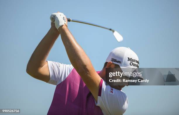 Donegal , Ireland - 3 July 2018; Padraig Harrington of Ireland on the driving range ahead of the Dubai Duty Free Irish Open Golf Championship at...