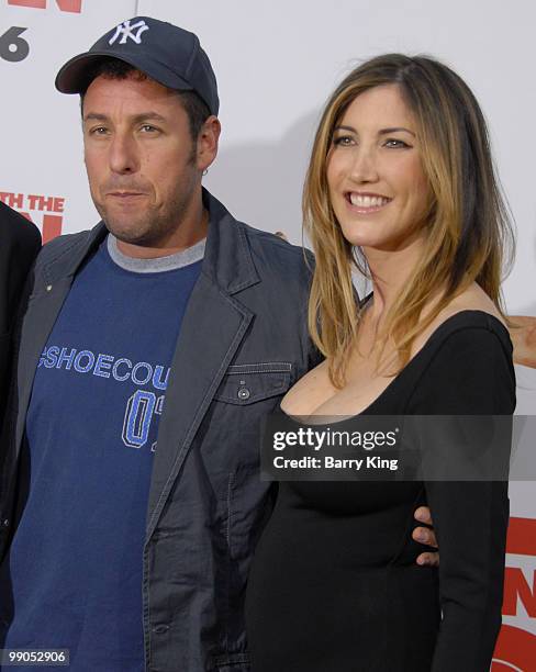 Actor Adam Sandler and his wife Jackie Sandler arrive at the premiere of Sony Pictures "You Don't Mess with the Zohan" held at the Grauman's Chinese...