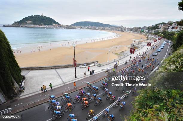 Clasica San Sebastian 2008Illustration Illustratie, Peleton Peloton, San Sebastian Beach Plage Strand, Sea Mer Zee, Landscape Paysage Landschap, San...