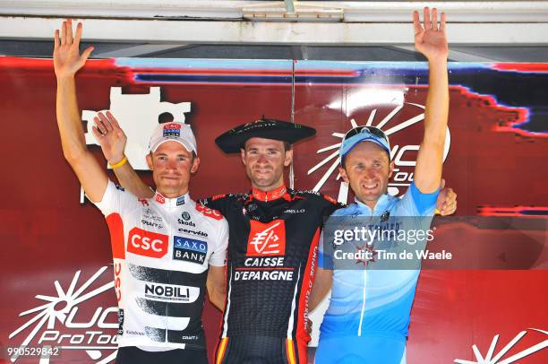 Clasica San Sebastian 2008Podium, Alexandr Kolobnev , Alejandro Valverde , Davide Rebellin , Celebration Joie Vreugde /San Sebastian - San Sebastian...