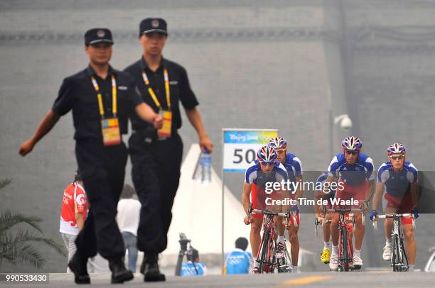 Cycling Road, Training Illustration Illustratie, Team France , Chinese Wall, Police Security Veiligheid, Cycril Dessel , Pierrick Federigo , Remi...