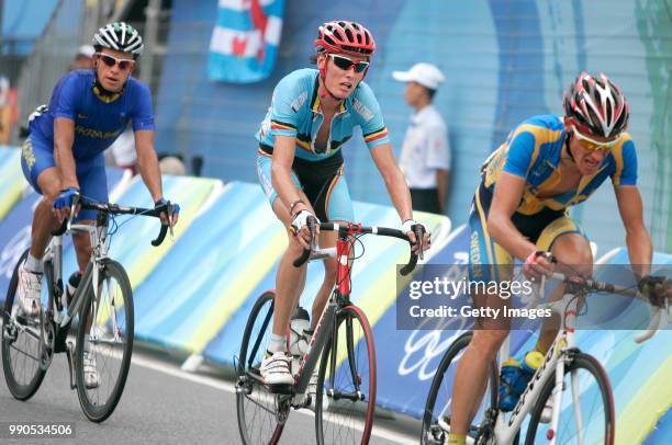 Cycling Men Road Ljunqvist Marcus , Van Summeren Johan , Pidgornyy Ruslan Beijing Peking - Juyong Pass , Wielrennen Mannen Weg, Cyclisme Hommes Route...