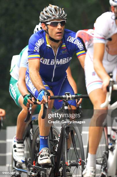 Cycling Men Road Larsson Gustav , Schleck Frank , Voigt Jens , Botero Santiago /Beijing Peking - Juyong Pass , Wielrennen Mannen Weg, Cyclisme Hommes...