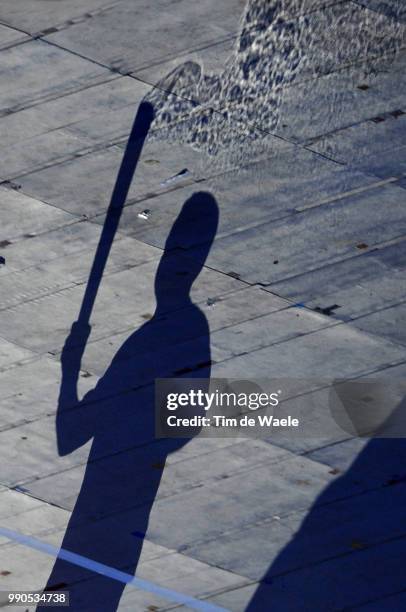 Opening Ceremonyillustration Illustratie, National Stadium Stadion, Birdsnest, Olympic Flame Vlam Flamme, Silhouet Hombre Shadow, Olymische Spelen,...