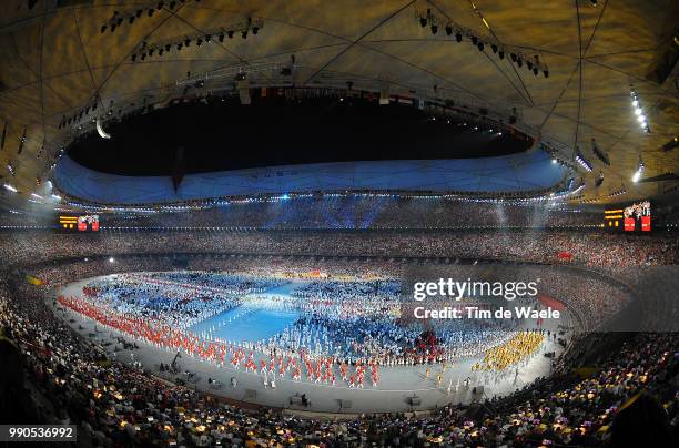 Opening Ceremonyillustration Illustratie, National Stadium, Birdsnest, Team China Chine /Olymische Spelen, Jeux Olympique /Tim De Waele