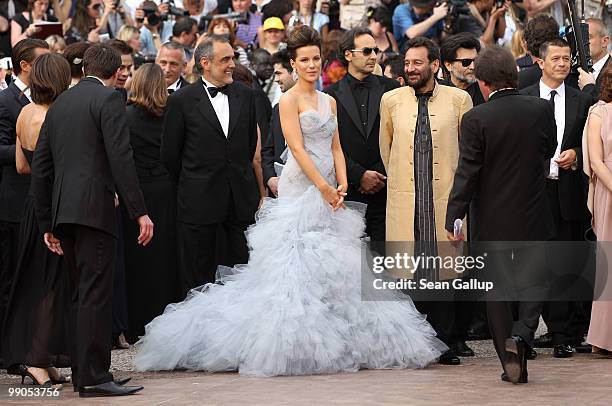 Jury members Alberto Barbera, Kate Beckinsale and Shekhar Kapur attend the "Robin Hood" Premiere at the Palais des Festivals during the 63rd Annual...