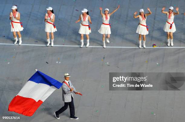 Opening Ceremonyillustration Illustratie, Team France , Flag Drapeau Vlag, Estanguet Tony , National Stadium Stadion, Birds Nest /Olymische Spelen,...