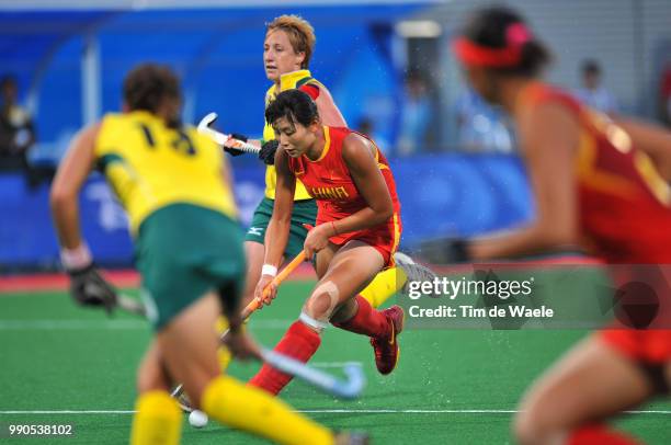 Beijing Olympics, Hockey: China - South Africa - Women Deetlefs Lisa-Marie , Tang Chunling /Team Equipe Ploeg, Femmes Vrouwen, Olympic Green Hockey...