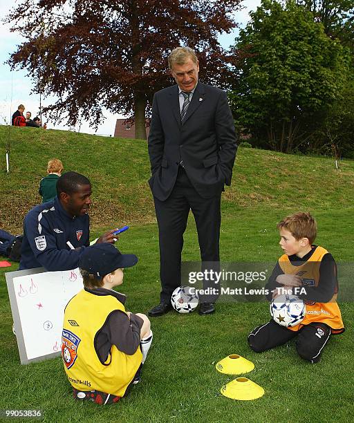 Sir Trevor Brooking looks on during the UEFA Grassroots Football Day at Saffron Walden County High School on May 12, 2010 in Saffron Walden, England.