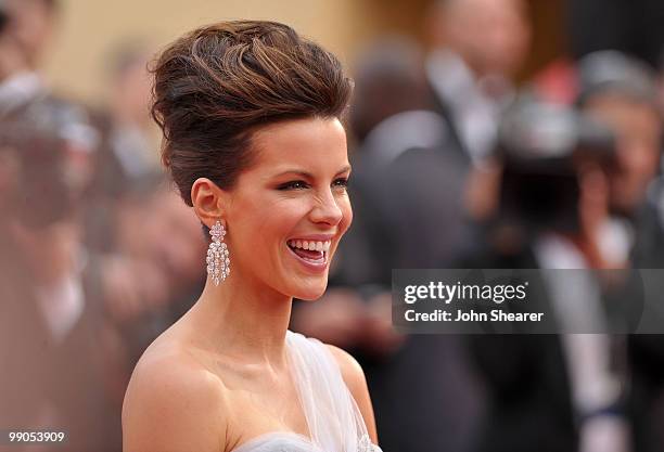 Juror Kate Beckinsale attends the Opening Night Premiere of 'Robin Hood' at the Palais des Festivals during the 63rd Annual International Cannes Film...