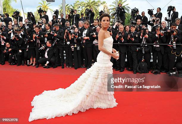 Eva Longoria Parker attends the "Robin Hood" Premiere at the Palais des Festivals during the 63rd Annual Cannes Film Festival on May 12, 2010 in...