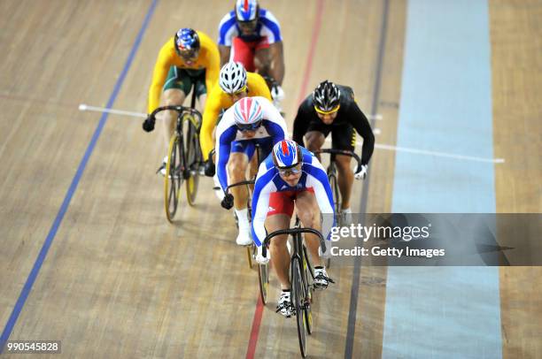 Track Tournant Arnaud , Hoy Chris , Ng Josiah Men Keirin, Keirin Mannen, Track Pist, Laoshan Velodrome, Olymische Spelen, Jeux Olympique /Tim De Waele