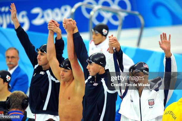 Swimmingteam Usa , Phelps Michael , Peirsol Aaron , Hansen Brendan , Lezak Jason , Men 4 X 100 M Medley Relay Final /Natation, National Aquatics...