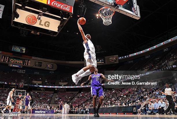 Courtney Lee of the New Jersey Nets makes a layup against the Sacramento Kings during the game at the IZOD Center on March 24, 2010 in East...