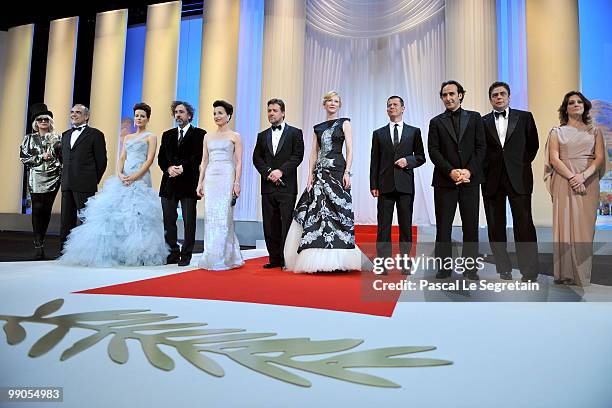 Melodie Gardot, jury member Alberto Barbera, Jury member Kate Beckinsale, Jury President Tim Burton, Mistress of Ceremony Kristin Scott Thomas, Actor...