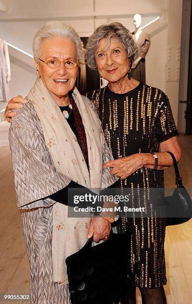Rosita Missoni and Joan Burstein attend the party to celebrate Browns' 40th Anniversary, at The Regent Penthouses and Lofts on May 12, 2010 in...