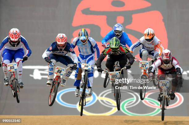 Beijing Olympics, Cycling : Bmxbaltzersen Henrik , Phillips Liam , Bennett Kyle , Marino Ramiro , Prokop Michal , Nhlapo Sifiso , Van Der Biezen...