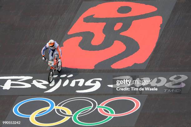Beijing Olympics, Cycling : Bmxillustration Illustratie, Start Departure, Van Der Biezen Raymon , Logo Olympic Beijing 2008, Men Mannen, Laoshan Bmx...