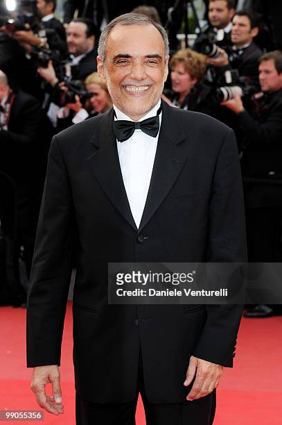 Jurer Alberto Barbera attends the Opening Night Premiere of 'Robin Hood' at the Palais des Festivals during the 63rd Annual International Cannes Film...