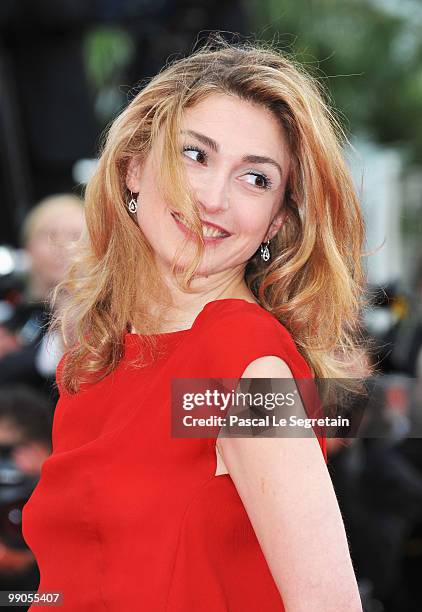 Julie Gayet attends the "Robin Hood" Premiere at the Palais des Festivals during the 63rd Annual Cannes Film Festival on May 12, 2010 in Cannes,...