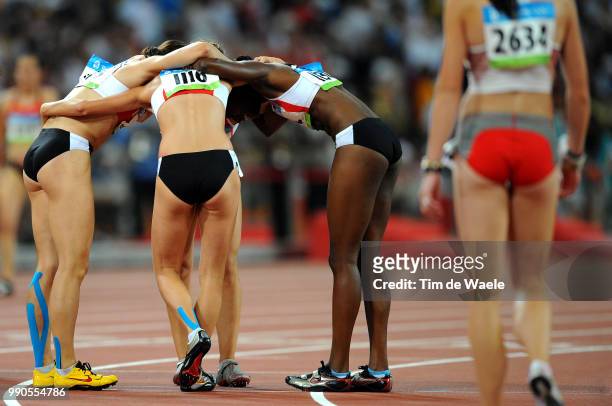 Athleticsteam Belgium, Gevaert Kim , Borlee Olivia , Ouedraogo Elodie , Celebration Joie Vreugde, Illustration Illustratie, Women 4 X 100 Women Relay...