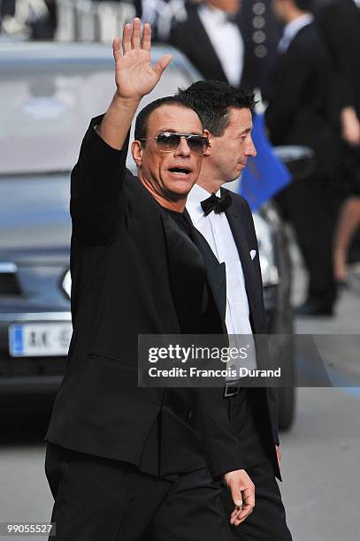 Actor Jean Claude Van Damme attends the "Robin Hood" Premiere at the Palais des Festivals during the 63rd Annual Cannes Film Festival on May 12, 2010...