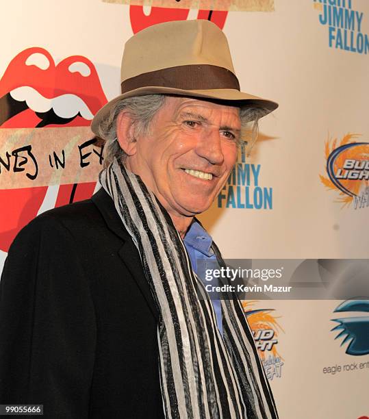 Keith Richards of the Rolling Stones attends the "Stones in Exile" screening at The Museum of Modern Art on May 11, 2010 in New York City. The...