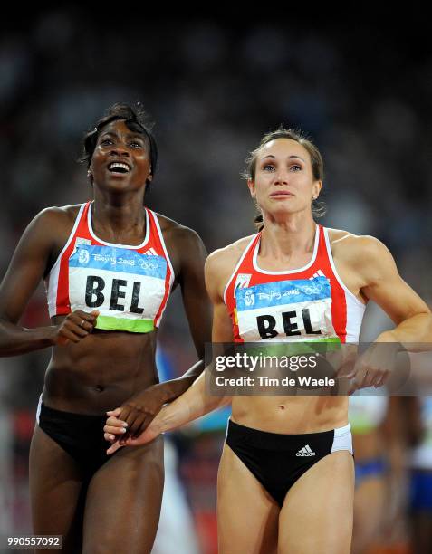 Athleticsteam Belgium, Gevaert Kim , Ouedraogo Elodie , Celebration Joie Vreugde, Women 4 X 100 Women Relay Final, Athletisme Atletiek, National...