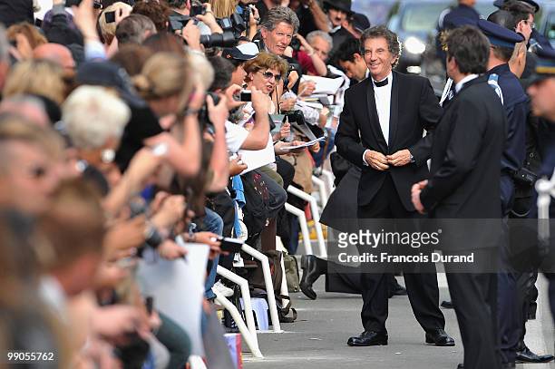 Former French Culture Minister Jack Lang attends the "Robin Hood" Premiere at the Palais des Festivals during the 63rd Annual Cannes Film Festival on...