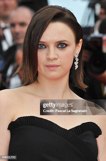 Actress Sarah Forestier attends the 'Robin Hood' Premiere at the Palais De Festivals during the 63rd Annual Cannes Film Festival on May 12, 2010 in...