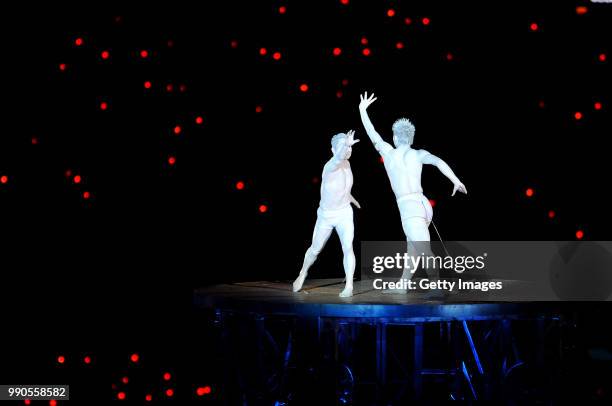 Closing Ceremonyillustration Illustratie, Artist Figurant, National Stadium Stadion, Birds Nest, Olymische Spelen, Jeux Olympique /Tim De Waele