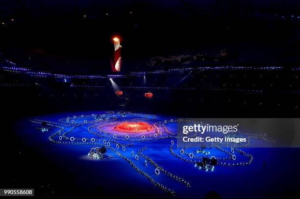 Closing Ceremonyillustration Illustratie, Artist Figurant , Olympic Flame, National Stadium Stadion, Birds Nest, Olymische Spelen, Jeux Olympique,...