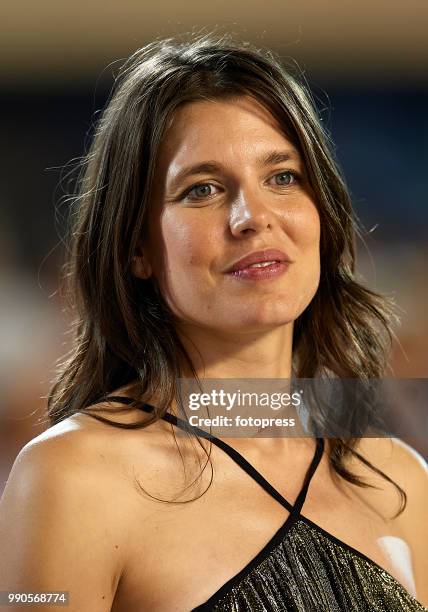 Charlotte Casiraghi attends the Global Champions Tour of Monaco at Port de Hercule on June 30, 2018 in Monte-Carlo, Monaco.